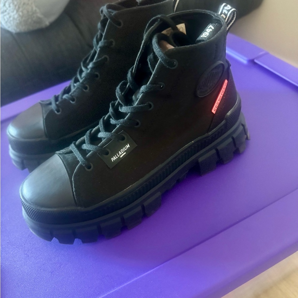 Palladium Black Combat Boots - Picture 3 of 5